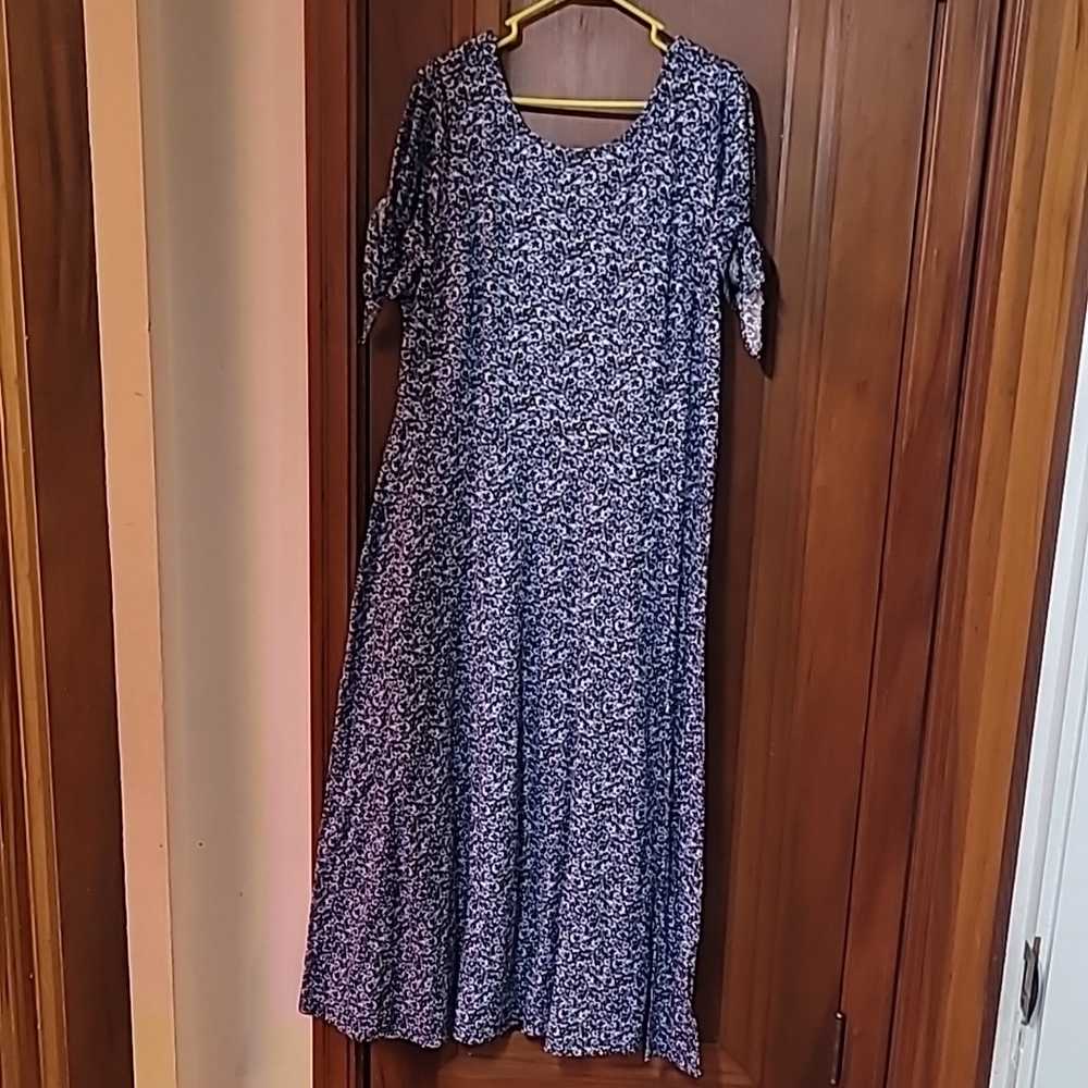 Floral Blue Maxi Dress